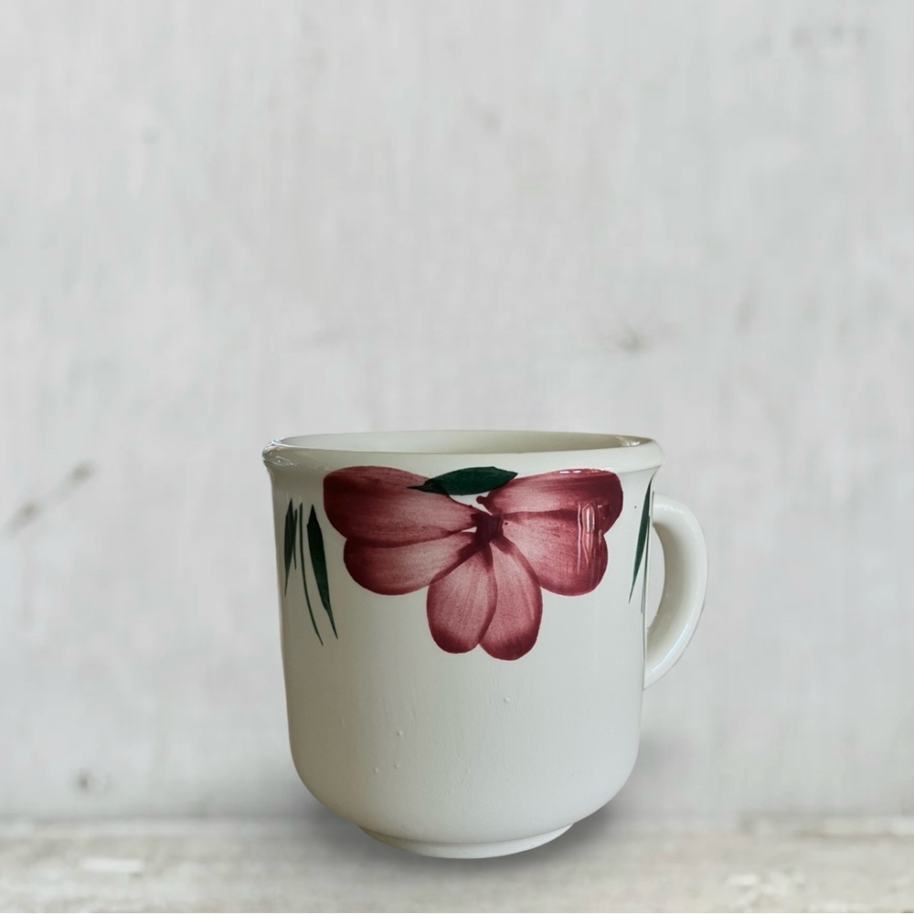 Made in Italy Vintage Furio Coffee Mug Jewflora Pattern Hand Painted Flower Cup